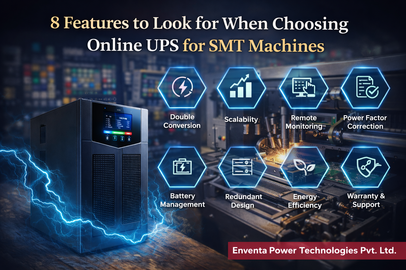 Online UPS for SMT machines