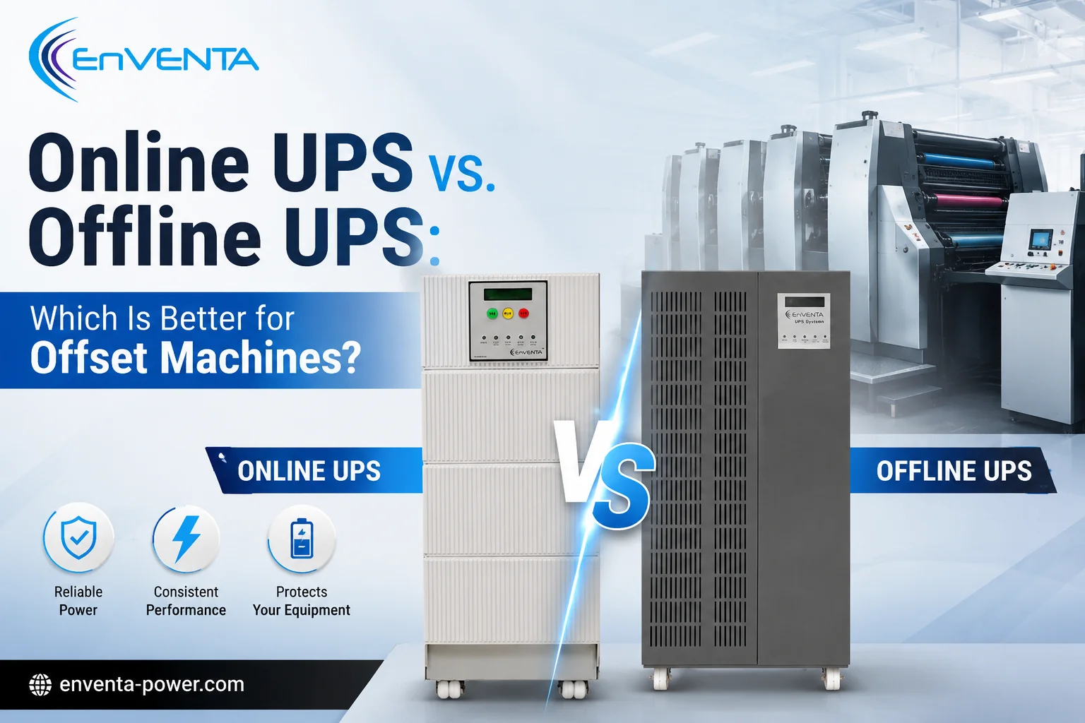Online UPS for Offset Machines